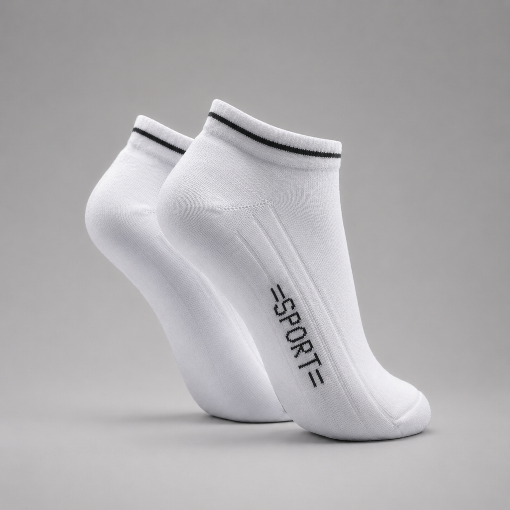 BELINO Men's Core Trainer White Socks – 12 Pack