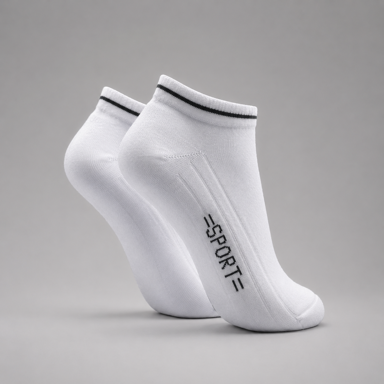 BELINO Men's Core Trainer White Socks – 12 Pack
