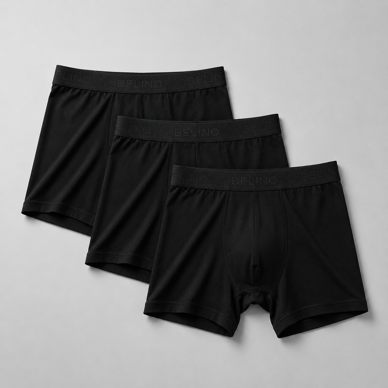 BELINO Men's Core Cotton Boxer Briefs – 3 Pack