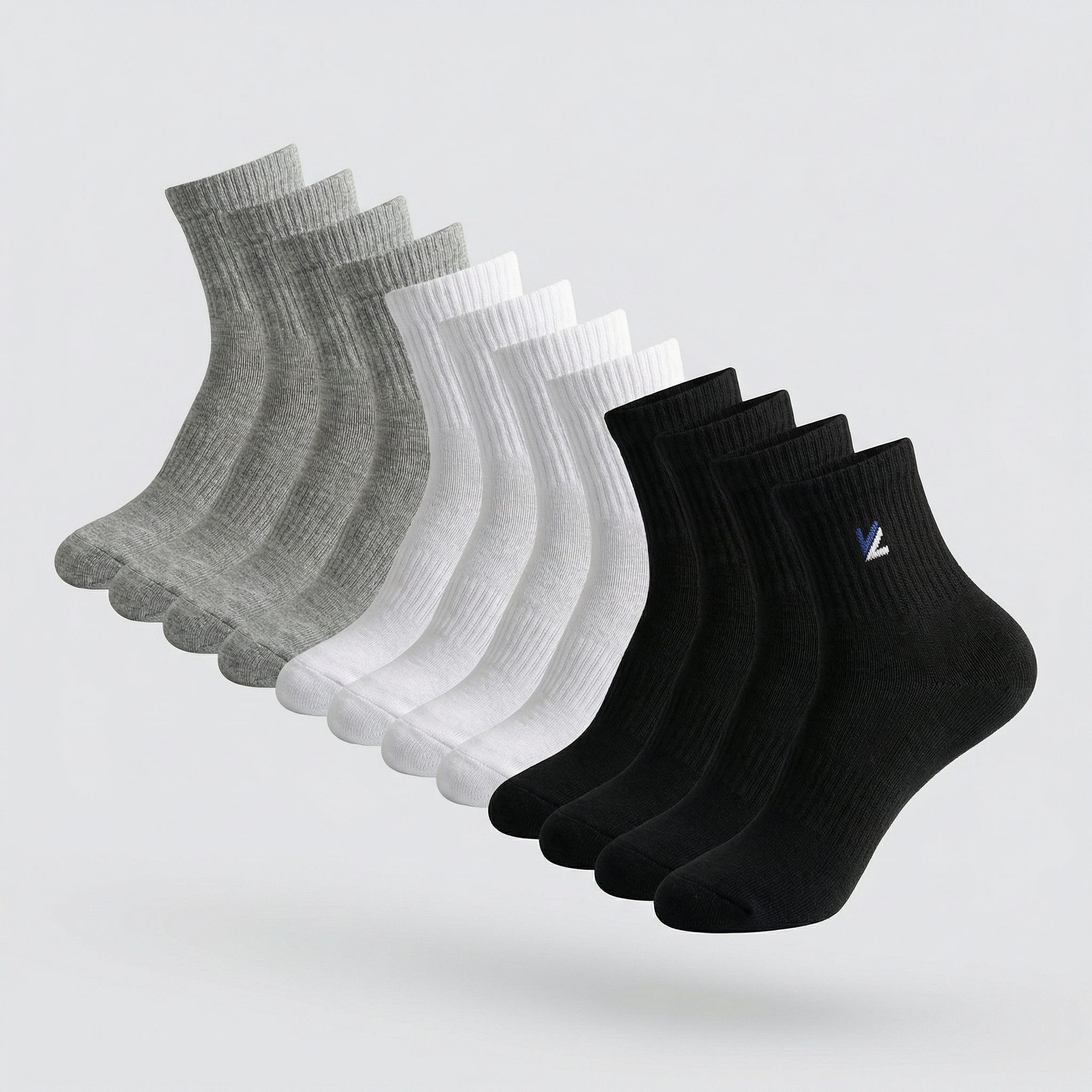 BELINO SoftStep Mid-Cushioned Crew Socks – 6 Pack