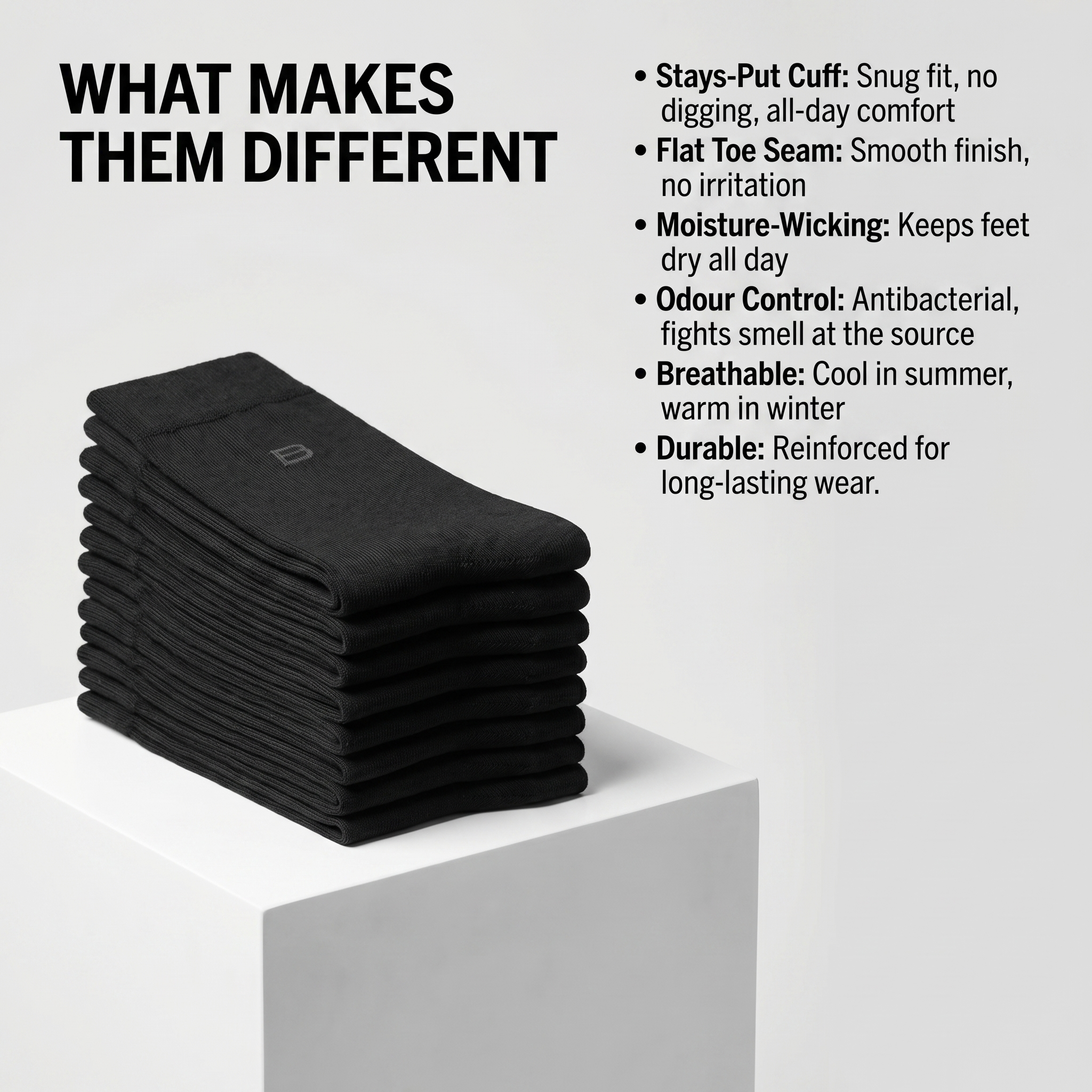 BELINO Men's LUXE Everyday Bamboo Socks – 12 Pack Premium Gift-Ready Packaging