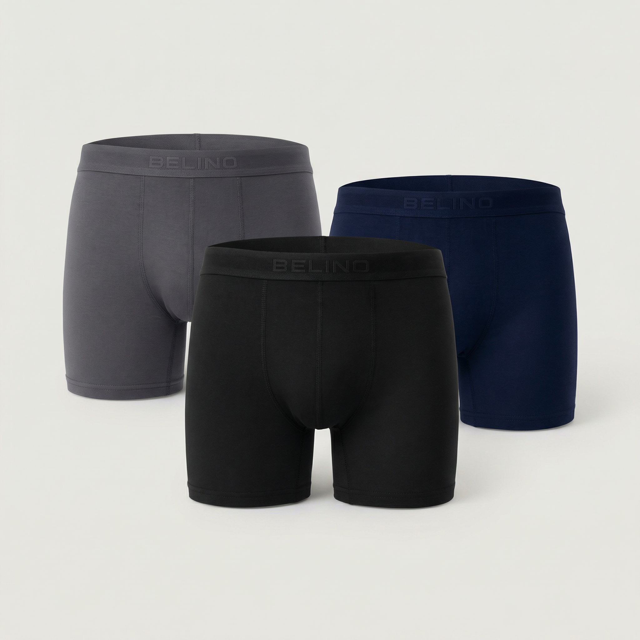 BELINO Men's LUXE Bamboo Boxer Briefs – 3 Pack