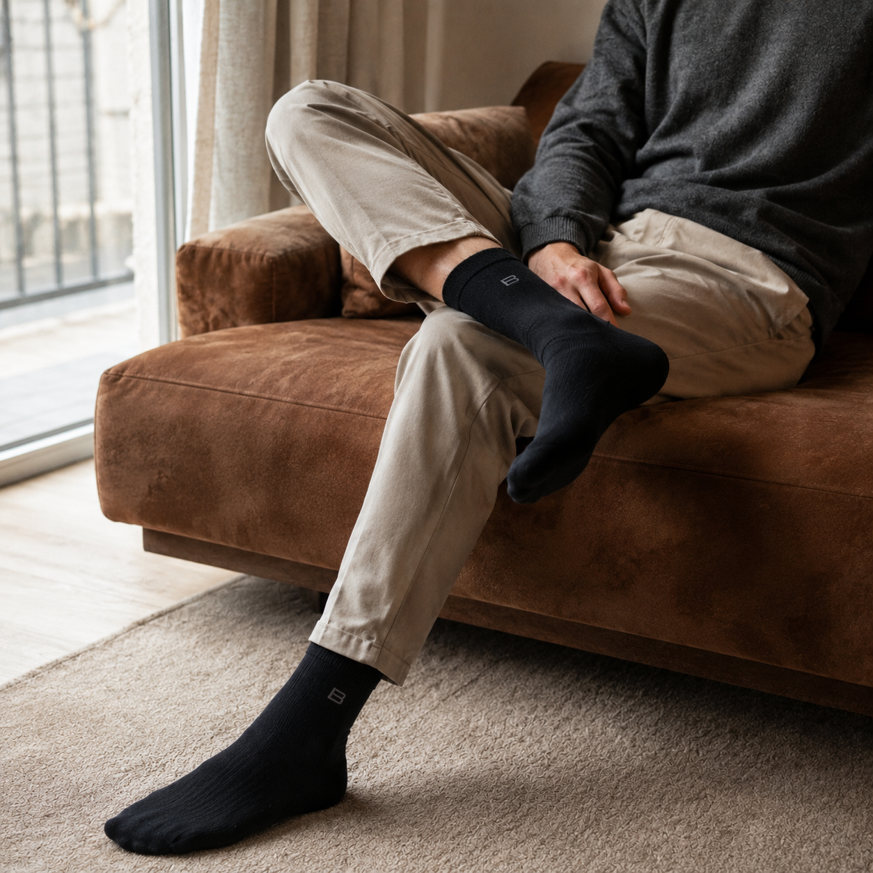 BELINO Men's LUXE Everyday Bamboo Socks – 12 Pack Premium Gift-Ready Packaging