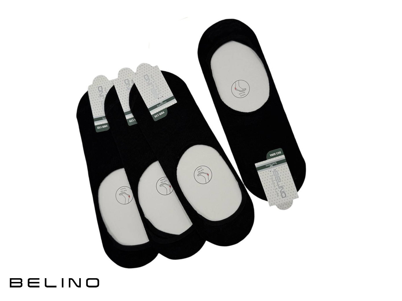 BELINO Men's No-Show Bamboo Trainer Socks